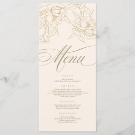 Pony à fleurs d'or, Mariage d'ivoire Carte Menu