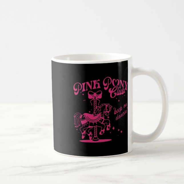 Pony and Heelses Lover Pink Girls Clubs Cowgirl Kaffeetasse (Rechts)