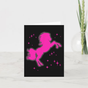 Pony and Heelses Lover Pink Girls Clubs Disco Birt Karte