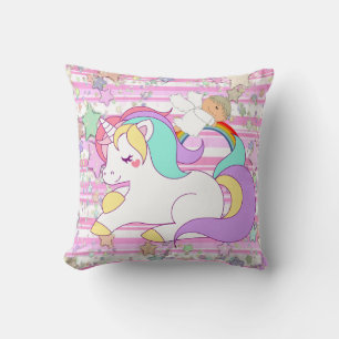 Pony Angel Pink Stripe Kissen