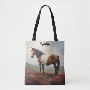 Pony auf einem Moor Tasche