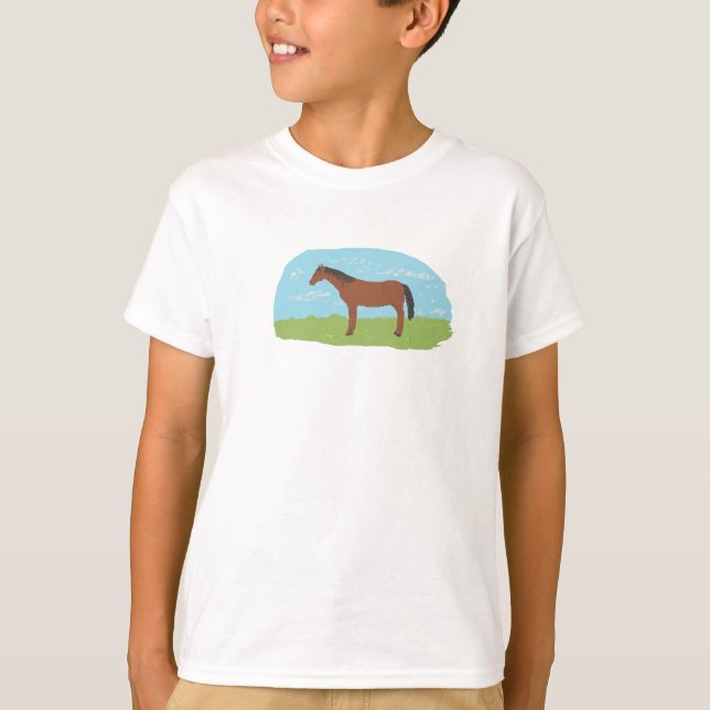 Pony auf einem T - Shirt (Vorderseite)