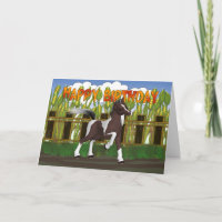 Pony Birthday Card - Carte Anniversaire Avec Pony