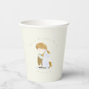 Pony Birthday Party, Baby Dusche anpassen Pappbecher