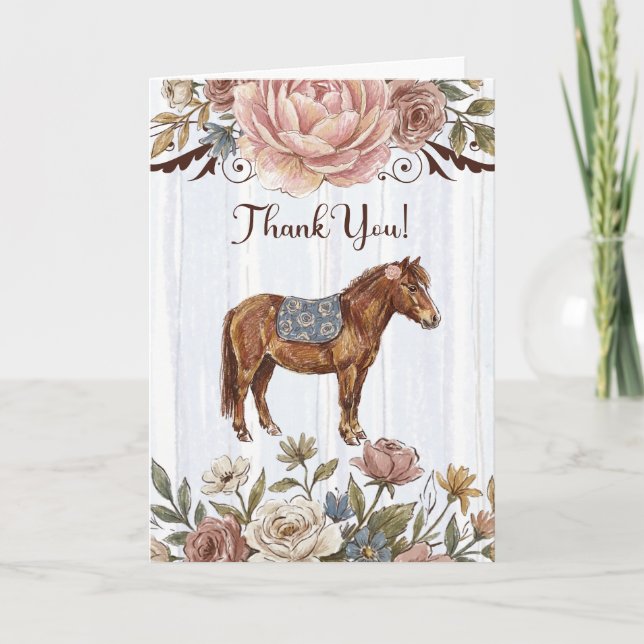 Pony Dankeskarte (Vorderseite)