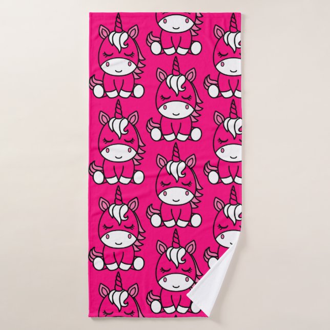 Pony de licorne rose (Serviette de bain)