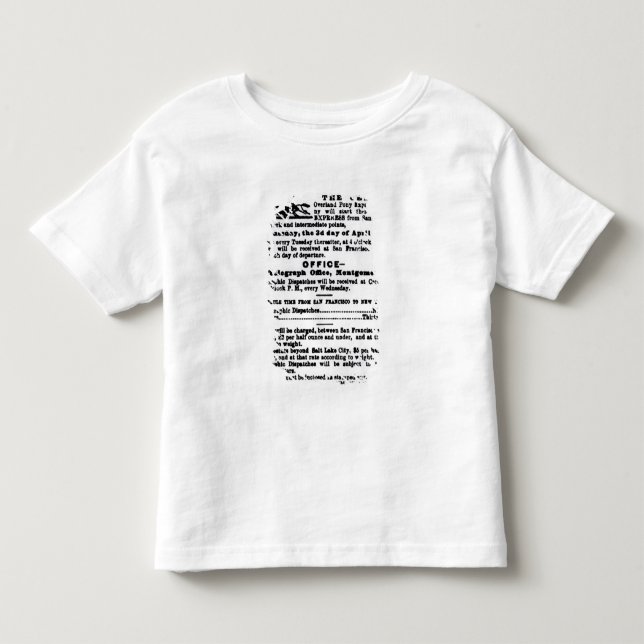 Pony Express, neun Tage Kleinkind T-shirt (Vorderseite)