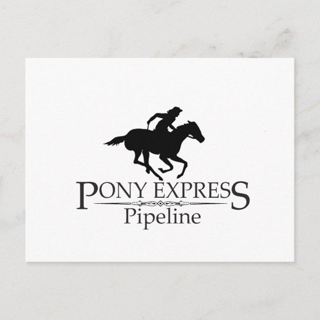 Pony Express-Pipeline Postkarte (Vorderseite)