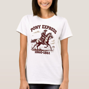 Pony Express Rider T-Shirt - Wilder Westen T-Shirt