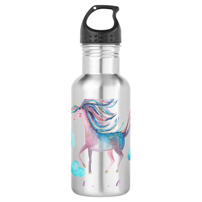 Pony Flying Edelstahlflasche (Vorderseite)