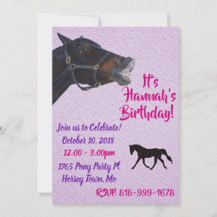 Pony Geburtstag Einladung