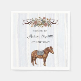 Pony Geburtstag Serviette