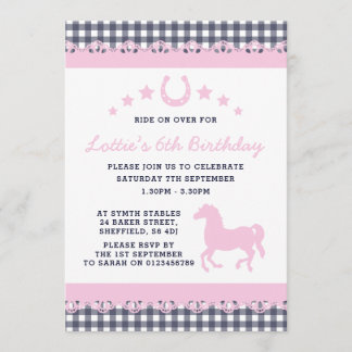 Pony-Geburtstagsfeier Einladung