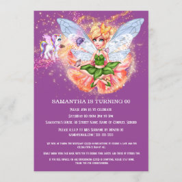 Pony-Glitzer-Girls der Prinzessin der Feenschmette Einladung