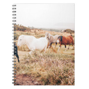 PONY HERDE IN DER HERBSTÜHLE NOTIZBLOCK