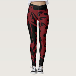 Pony Horse Stallion Treten schnelle rote Linie Kun Leggings