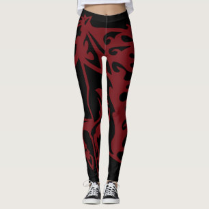 Pony Horse Stallion Treten schnelle rote Linie Kun Leggings