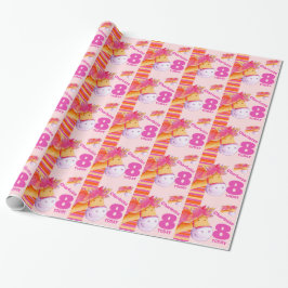 Pony kids 8. Geburtstagsstreifen Geschenkpapier