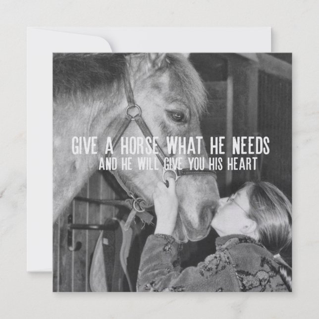 PONY LOVE 5.25 x 5.25 card Einladung (Vorderseite)