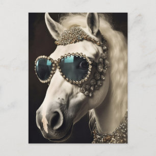 Pony mit Sonnenbrille Postkarte