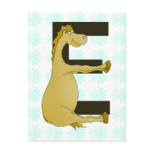 Pony Monogram Letter E Personalisiert