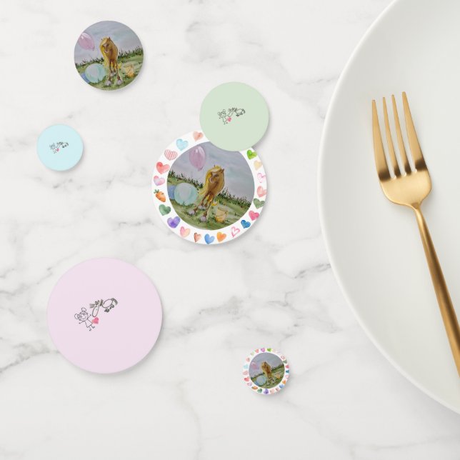 Pony Party confettis de table, cadeau de Poney Hac (Groupe)