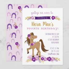 Pony Party Girl Einladung