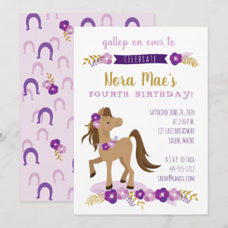 Pony Party Girl Einladung