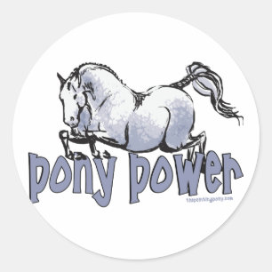 Pony Power Runder Aufkleber