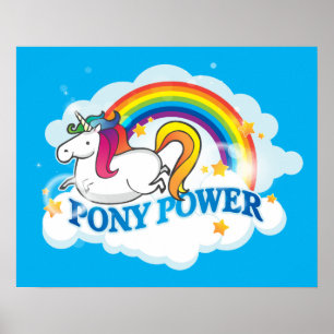 Pony Power Unicorn Poster