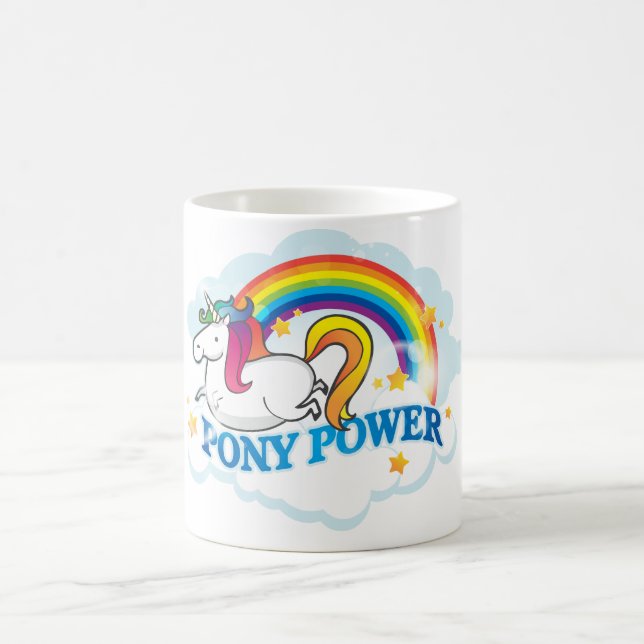 Pony-Powerunicorn-Tasse Kaffeetasse (Mittel)