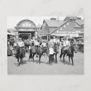 Pony-Reiter in Coney Island, 1904 Postkarte