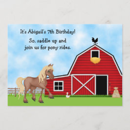Pony Rides Horseback Reiten Geburtstag Einladung