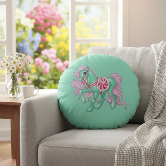Pony Round Pillow Rundes Kissen (Von Creator hochgeladen)
