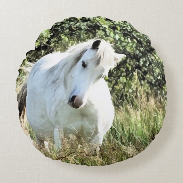 PONY RUNDES KISSEN (Vorderseite)