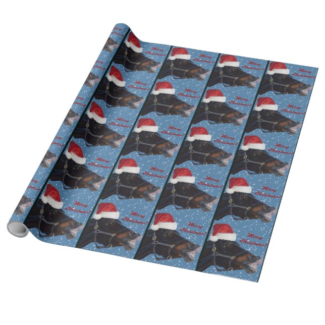 Pony Santa Christmas Gruß Geschenkpapier (Ungerollt)
