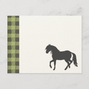 Pony Silhouette Geburtstagspartei Einladung