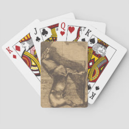 Pony-Sketch (von Paul-Albert Besnard) Spielkarten