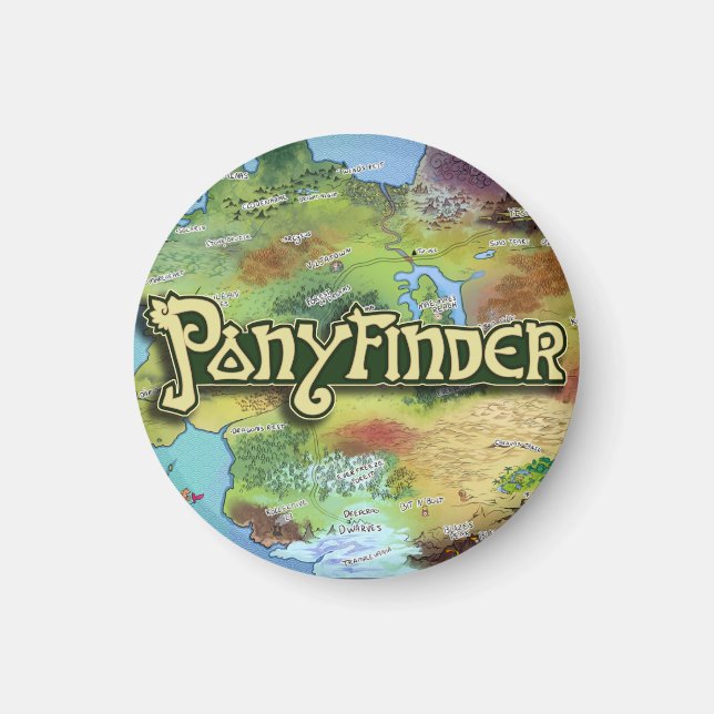 Ponyfinder Map Magnet (Vorne)