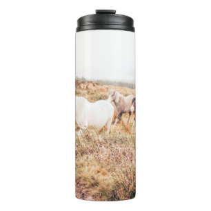 PONYGRUPPE IM HERBST THERMOSBECHER
