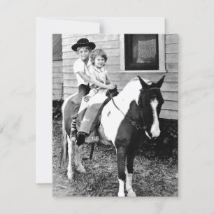 Ponyreiten-Fotos erinnern Karte