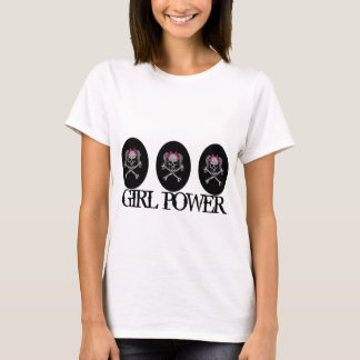 Ponytail Skull Decal mit/rosa Bows - Maßgeschneide T-Shirt