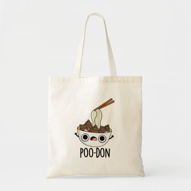 Poo-don Funny Udon Pun Tragetasche (Vorne)