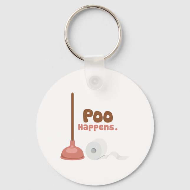 Poo Happens Schlüsselanhänger (Vorderseite)