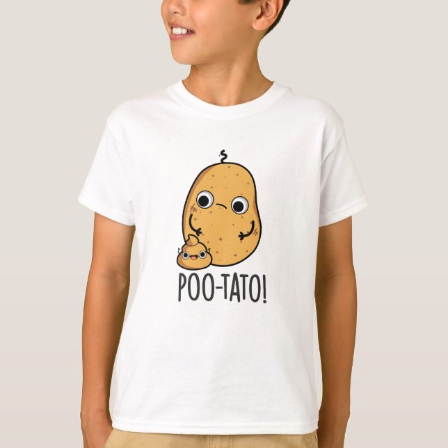 Poo-tato Funny Veggie Kack Pun T-Shirt (Vorderseite)