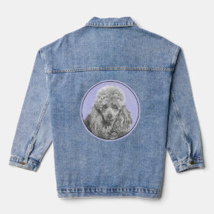 Poodé Jouet miniature Argent gris bleu Chien Art