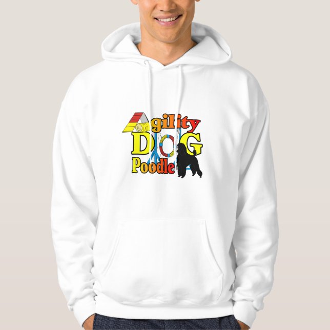 Poodle Agility Geschenke Hoodie (Vorderseite)