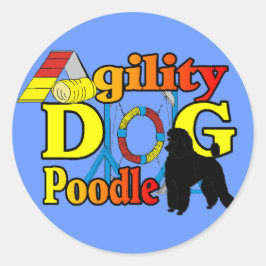 Poodle Agility Geschenke Runder Aufkleber