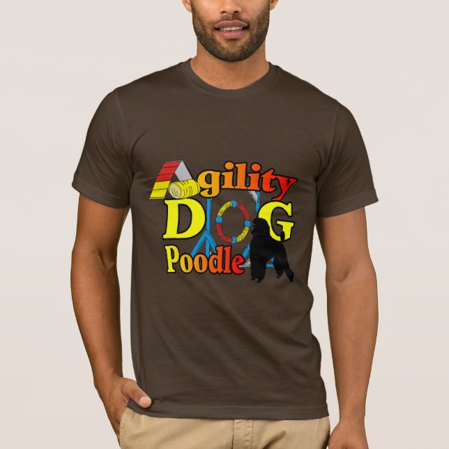 Poodle Agility Geschenke T-Shirt (Vorderseite)