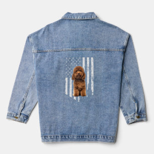 Poodle American Flag Patriotic Poodle Dog 4. J Jeansjacke